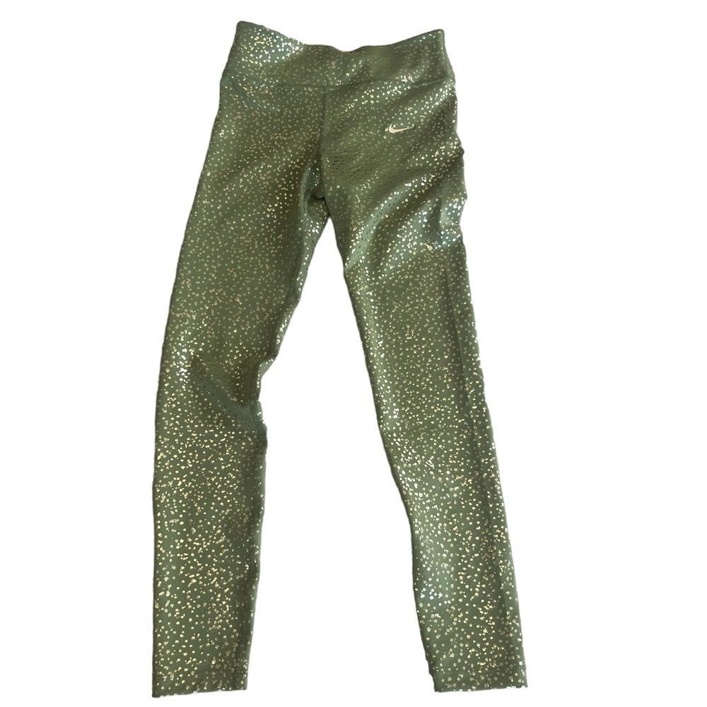 NWT Nike Green Dri-Fit Girls Leggings Size L